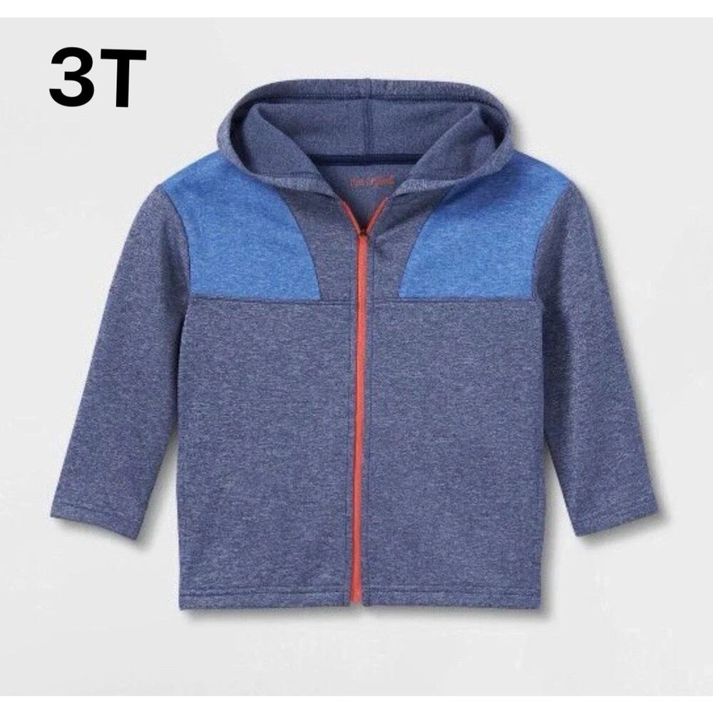 Cat&Jack Jacket Toddler Kids Boy Fleece Casual Lightweight Sweatshirt Hooded 3T